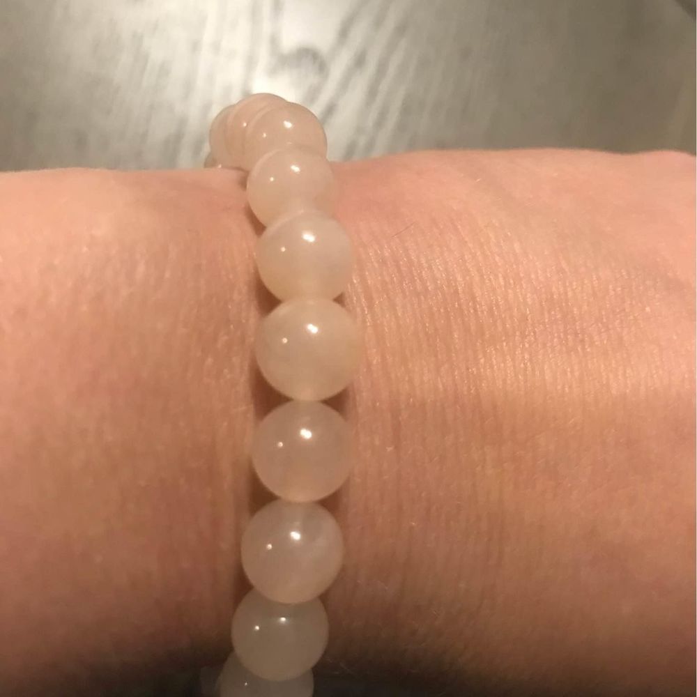Pink adventurine gemstone crystal bracelet 8mm